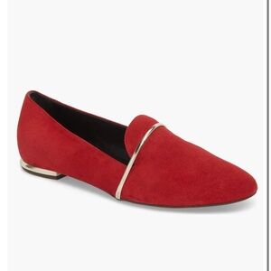 AGL Red Flats Suede Loafers size 7.5